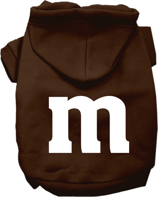 The M Costume Screen Print Dog Hoodie Brown Size LG